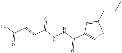 4-oxo-4-{2-[(5-propyl-3-thienyl)carbonyl]hydrazino}-2-butenoic acid 化学構造式