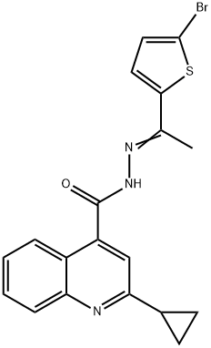 N'-[1-(5-bromo-2-thienyl)ethylidene]-2-cyclopropyl-4-quinolinecarbohydrazide,522620-06-0,结构式