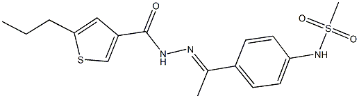 N-(4-{N-[(5-propyl-3-thienyl)carbonyl]ethanehydrazonoyl}phenyl)methanesulfonamide|