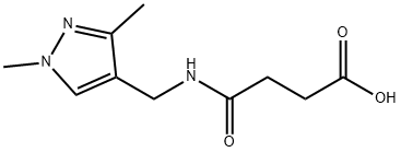 4-{[(1,3-dimethyl-1H-pyrazol-4-yl)methyl]amino}-4-oxobutanoic acid|4-(((1,3-二甲基-1H-吡唑-4-基)甲基)氨基)-4-氧代丁酸