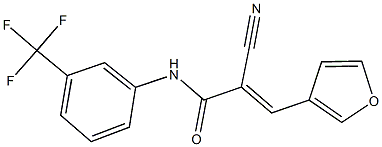 2-cyano-3-(3-furyl)-N-[3-(trifluoromethyl)phenyl]acrylamide Structure