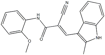 2-cyano-N-(2-methoxyphenyl)-3-(2-methyl-1H-indol-3-yl)acrylamide|