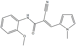 2-cyano-N-(2-methoxyphenyl)-3-(1-methyl-1H-pyrrol-2-yl)acrylamide Structure
