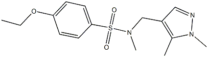 N-[(1,5-dimethyl-1H-pyrazol-4-yl)methyl]-4-ethoxy-N-methylbenzenesulfonamide Struktur