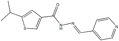 5-isopropyl-N'-(4-pyridinylmethylene)-3-thiophenecarbohydrazide Struktur