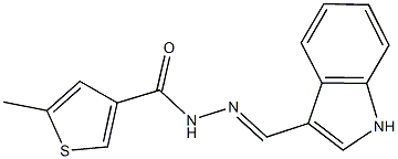 N'-(1H-indol-3-ylmethylene)-5-methyl-3-thiophenecarbohydrazide Struktur