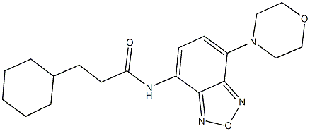 3-cyclohexyl-N-[7-(4-morpholinyl)-2,1,3-benzoxadiazol-4-yl]propanamide Structure