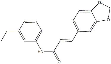 3-(1,3-benzodioxol-5-yl)-N-(3-ethylphenyl)acrylamide Struktur