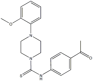 N-(4-acetylphenyl)-4-(2-methoxyphenyl)-1-piperazinecarbothioamide Structure