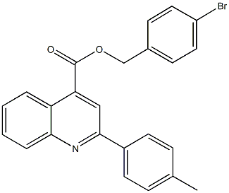 4-bromobenzyl 2-(4-methylphenyl)-4-quinolinecarboxylate,523990-01-4,结构式