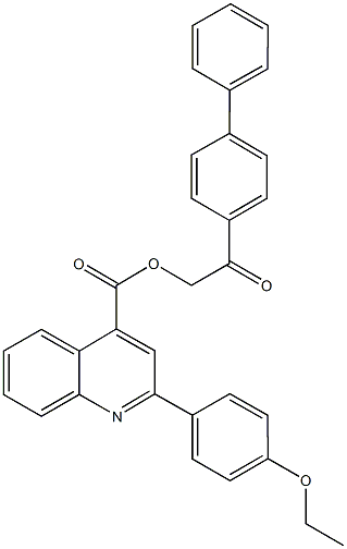 2-[1,1'-biphenyl]-4-yl-2-oxoethyl 2-(4-ethoxyphenyl)quinoline-4-carboxylate Struktur