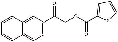 2-(2-naphthyl)-2-oxoethyl 2-thiophenecarboxylate Struktur