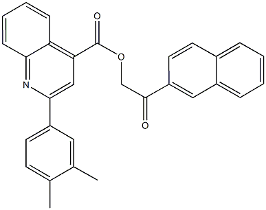 2-(2-naphthyl)-2-oxoethyl 2-(3,4-dimethylphenyl)-4-quinolinecarboxylate Structure