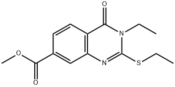 methyl 3-ethyl-2-(ethylsulfanyl)-4-oxo-3,4-dihydro-7-quinazolinecarboxylate Structure