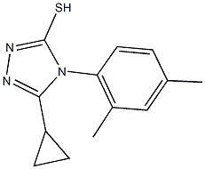 5-cyclopropyl-4-(2,4-dimethylphenyl)-4H-1,2,4-triazol-3-yl hydrosulfide Structure