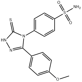 4-[3-(4-methoxyphenyl)-5-sulfanyl-4H-1,2,4-triazol-4-yl]benzenesulfonamide Structure