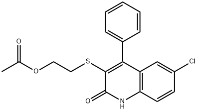 2-[(6-chloro-2-oxo-4-phenyl-1,2-dihydro-3-quinolinyl)sulfanyl]ethyl acetate Structure