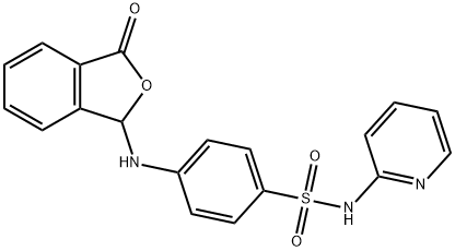 4-[(3-oxo-1,3-dihydro-2-benzofuran-1-yl)amino]-N-(2-pyridinyl)benzenesulfonamide 化学構造式