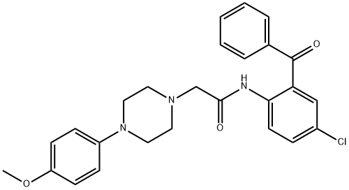 N-(2-benzoyl-4-chlorophenyl)-2-[4-(4-methoxyphenyl)piperazin-1-yl]acetamide Struktur