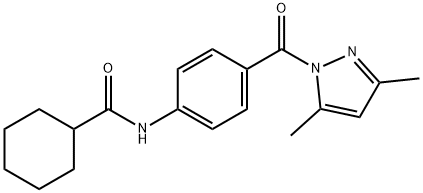 523999-96-4 N-{4-[(3,5-dimethyl-1H-pyrazol-1-yl)carbonyl]phenyl}cyclohexanecarboxamide