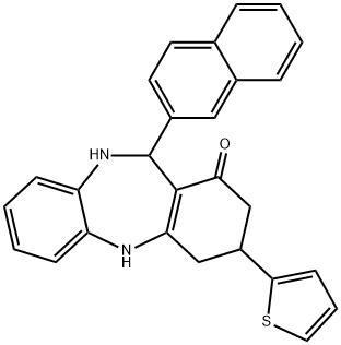 524000-57-5 11-(2-naphthyl)-3-(2-thienyl)-2,3,4,5,10,11-hexahydro-1H-dibenzo[b,e][1,4]diazepin-1-one