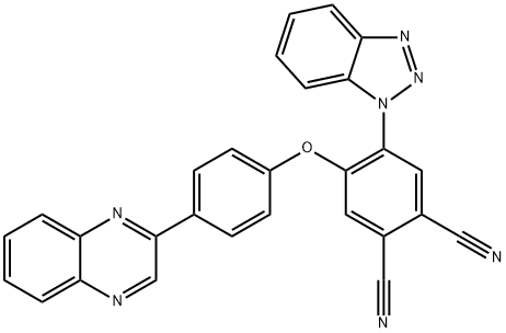 4-(1H-1,2,3-benzotriazol-1-yl)-5-[4-(2-quinoxalinyl)phenoxy]phthalonitrile Structure