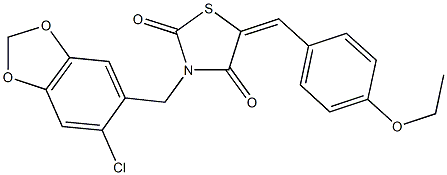 3-[(6-chloro-1,3-benzodioxol-5-yl)methyl]-5-(4-ethoxybenzylidene)-1,3-thiazolidine-2,4-dione|