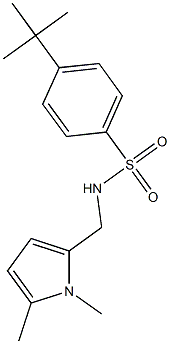 4-tert-butyl-N-[(1,5-dimethyl-1H-pyrrol-2-yl)methyl]benzenesulfonamide,524039-98-3,结构式