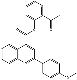 2-acetylphenyl 2-(4-methoxyphenyl)-4-quinolinecarboxylate Struktur