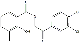 2-(3,4-dichlorophenyl)-2-oxoethyl 2-hydroxy-3-methylbenzoate Structure