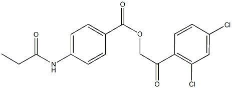 2-(2,4-dichlorophenyl)-2-oxoethyl 4-(propionylamino)benzoate Structure