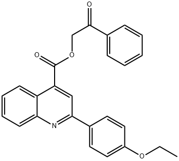 2-oxo-2-phenylethyl 2-(4-ethoxyphenyl)-4-quinolinecarboxylate Structure