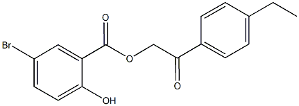 2-(4-ethylphenyl)-2-oxoethyl 5-bromo-2-hydroxybenzoate,524043-00-3,结构式