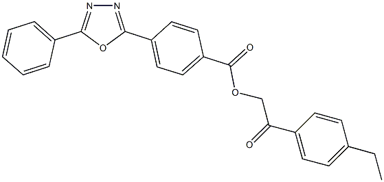 2-(4-ethylphenyl)-2-oxoethyl 4-(5-phenyl-1,3,4-oxadiazol-2-yl)benzoate Structure