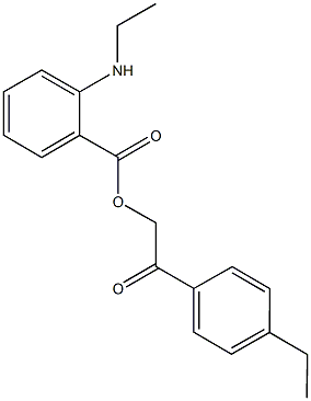 2-(4-ethylphenyl)-2-oxoethyl 2-(ethylamino)benzoate 结构式