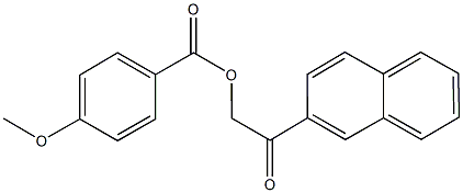 2-(2-naphthyl)-2-oxoethyl 4-methoxybenzoate Struktur