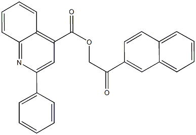 2-(2-naphthyl)-2-oxoethyl 2-phenyl-4-quinolinecarboxylate Structure