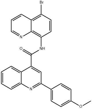 N-(5-bromo-8-quinolinyl)-2-(4-methoxyphenyl)-4-quinolinecarboxamide Struktur