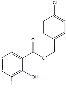 4-chlorobenzyl 2-hydroxy-3-methylbenzoate 结构式