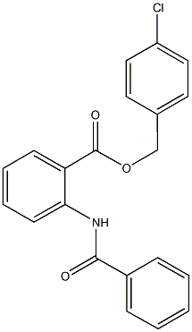 4-chlorobenzyl 2-(benzoylamino)benzoate 结构式