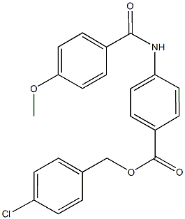4-chlorobenzyl 4-[(4-methoxybenzoyl)amino]benzoate Structure