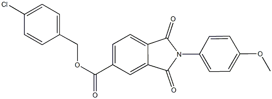 4-chlorobenzyl 2-(4-methoxyphenyl)-1,3-dioxo-5-isoindolinecarboxylate 结构式