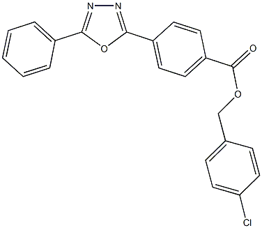 524044-77-7 4-chlorobenzyl 4-(5-phenyl-1,3,4-oxadiazol-2-yl)benzoate