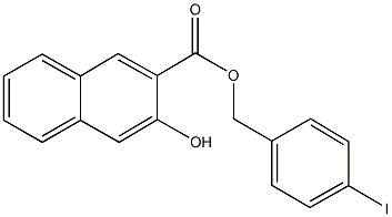 4-iodobenzyl 3-hydroxy-2-naphthoate Struktur