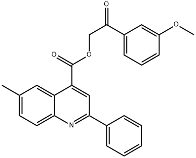 2-(3-methoxyphenyl)-2-oxoethyl 6-methyl-2-phenyl-4-quinolinecarboxylate Structure