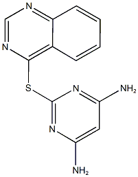 6-amino-2-(4-quinazolinylsulfanyl)-4-pyrimidinylamine Structure