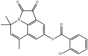 4,4,6-trimethyl-1,2-dioxo-1,2-dihydro-4H-pyrrolo[3,2,1-ij]quinolin-8-yl 2-chlorobenzoate Structure