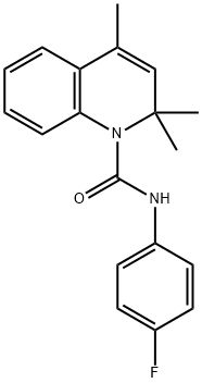 N-(4-fluorophenyl)-2,2,4-trimethyl-1(2H)-quinolinecarboxamide 化学構造式