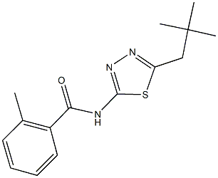 2-methyl-N-(5-neopentyl-1,3,4-thiadiazol-2-yl)benzamide|