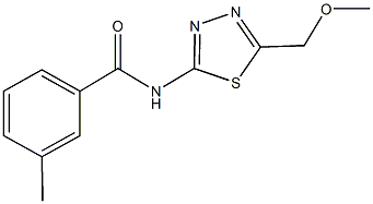 N-[5-(methoxymethyl)-1,3,4-thiadiazol-2-yl]-3-methylbenzamide Struktur